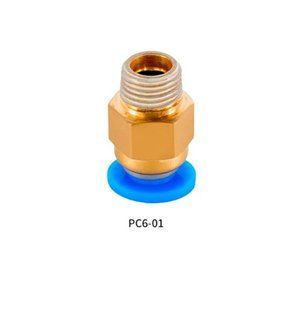 Фітинг PC6-01 для філаменту 2,85/3,00 мм, латунь, різьба М10 EXTR.FTT.PS6.M10.BRS фото