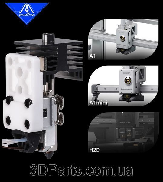 Удосконалений блок нагрівальний до 3D-принтерів Bambu Lab A1/A1mini/H2D, керамічна високотемпературна ізоляційна пластина, аналог від Mellow HOT.HTNGBLCK.BMBL.A1.MPRVD.CRMC.ISLTN.PLT.MLW фото