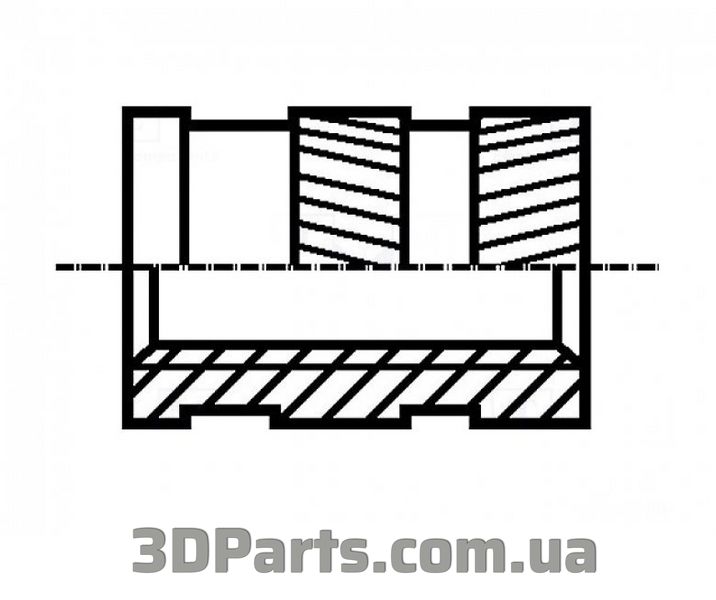 Втулка різьбова латунна без покриття BN1052, М3 x 3 мм x 4,5 мм FST.BUSHTHR.M3.3.4,5.BRS фото