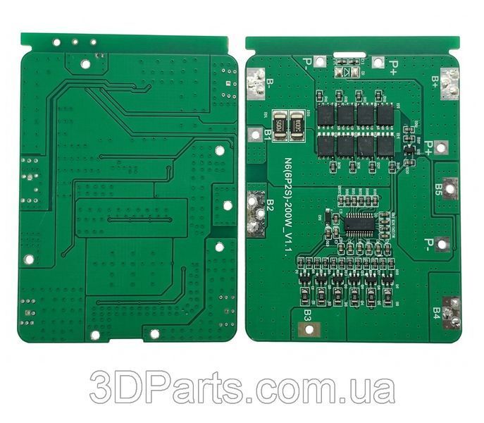 Комплект плат для побудови потужного повербанку N6-200W V2.0 (100W+100W+DC66W) + BMS 200W V1.1 для збірки 6S2P на 21700 EL.BLCKUT.N6.200W.V2.0.BMS.200W.V1.1 фото