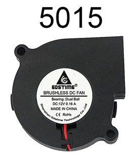 Вентилятор центробіжний (турбіна) 5015, 24 В, 6000RPM, GDB5015, Dual Ball, GDSTime VNT.FNCN.5015.24.6000.GDS фото